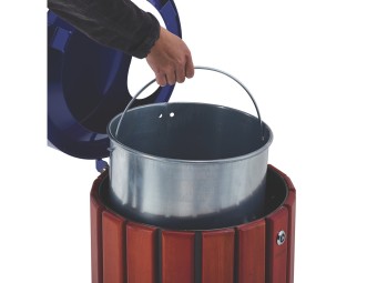 Poubelle de ville 40 ou 60L Zeno Bois