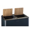 Poubelle intérieur double flux 2 x 40L tri sélectif Venus Signature