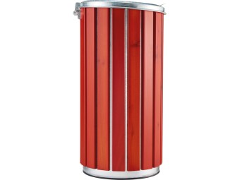 Poubelle extérieur 80L en bois avec couvercle plein Zeno Bois Protec