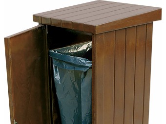 Poubelle extérieure béton à poser 130L Zeus