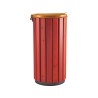 Poubelle extérieur 80L en bois avec couvercle plein Zeno Bois Protec