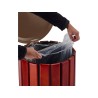 Poubelle extérieur 80L en bois avec couvercle plein Zeno Bois Protec