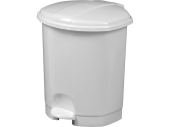 Poubelle à pédale blanche HACCP Prima