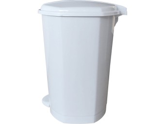 Poubelle à pédale blanche HACCP Prima