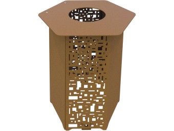 Poubelle tri séléctif acier simple flux - Solo