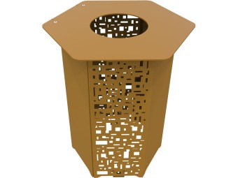 Poubelle tri séléctif acier simple flux - Solo