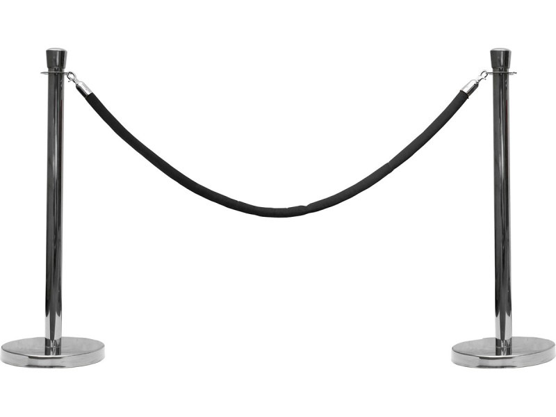 Lot 2 poteaux REXO avec une corde en velours REZO 2m