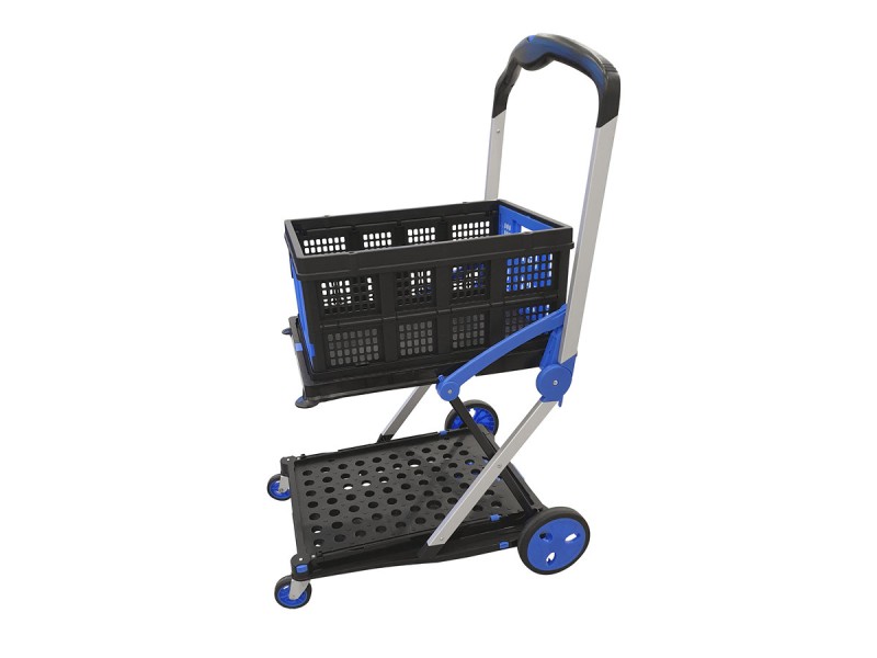 Chariot de manutention repliable porte bac - RMPBASKET