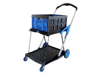 Chariot de manutention repliable porte bac - RMPBASKET