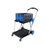 Chariot de manutention repliable porte bac - RMPBASKET