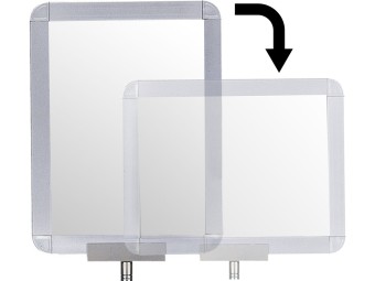 Panneau porte affiche A2, A3 ou A4 pour poteau à sangle RS et RSF