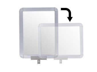 Panneau porte affiche A2, A3 ou A4 pour poteau à sangle RS et RSF