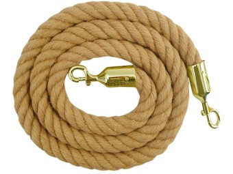 Corde tressée ou torsadée pour poteau de guidage à corde