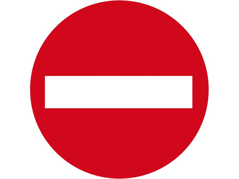 Lot de 2 stickers adhésifs - SENS INTERDIT