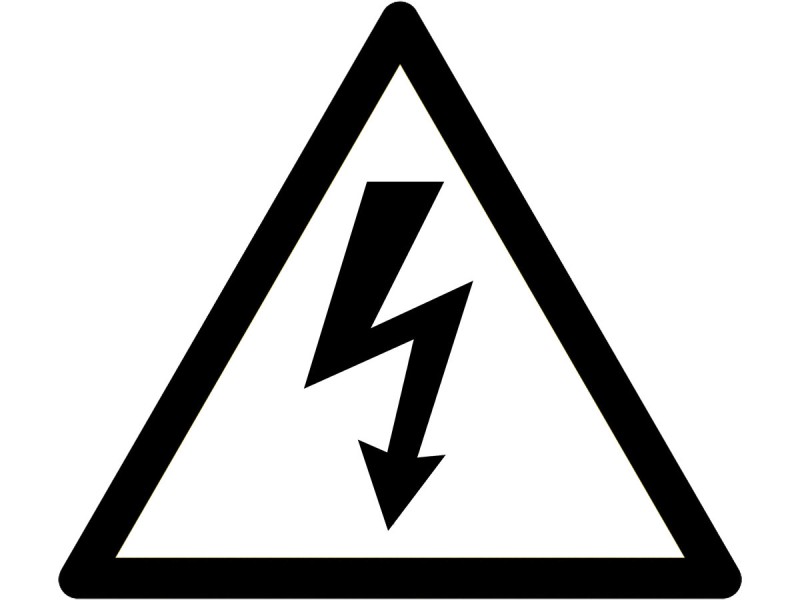 Lot de 2 stickers adhésifs - ATTENTION DANGER ELECTRIQUE