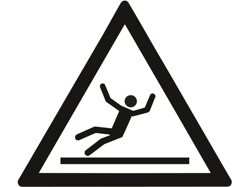 Lot de 2 stickers adhésifs - ATTENTION SOL GLISSANT