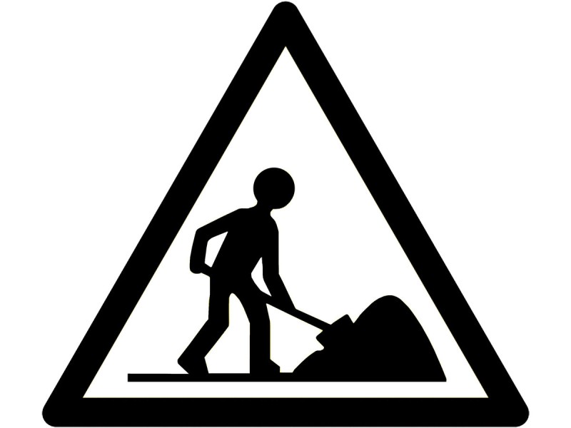 Lot de 2 stickers adhésifs - TRAVAUX EN COURS