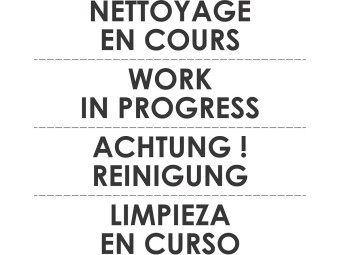 Lot de 2 stickers adhésifs - NETTOYAGE EN COURS