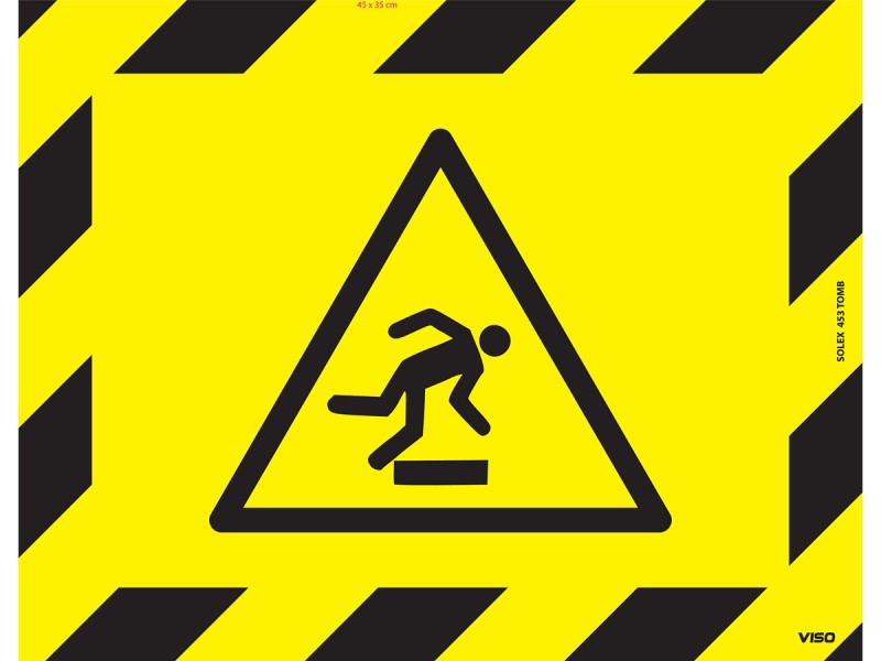 Marquage au sol adhésif extérieur - RISQUE DE TRÉBUCHER