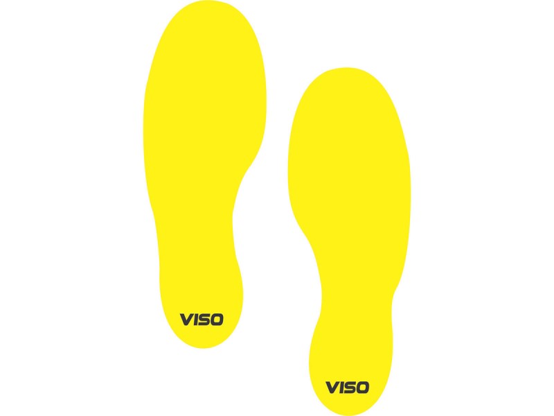 Lot de 10 marquages au sol adhésifs extérieur - PIEDS GAUCHE / DROIT