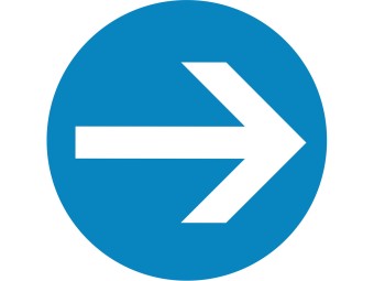 Marquage au sol adhésif extérieur - SENS OBLIGATOIRE