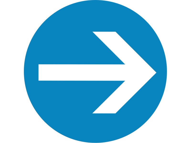 Marquage au sol adhésif extérieur - SENS OBLIGATOIRE