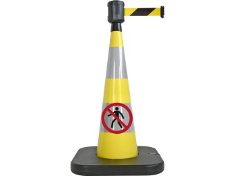 Lot de 2 stickers adhésifs - INTERDIT AUX PIETONS