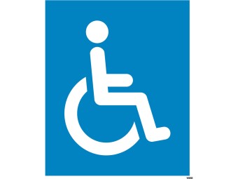 Marquage au sol adhésif extérieur - PARKING HANDICAPÉ