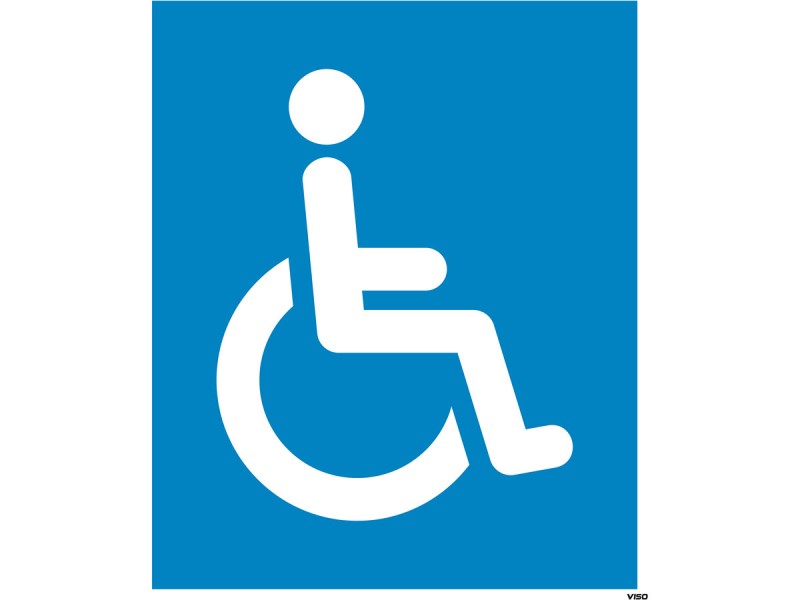 Marquage au sol adhésif extérieur - PARKING HANDICAPÉ