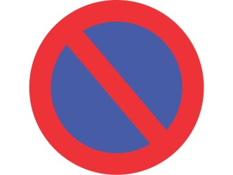 Marquage au sol adhésif extérieur - PARKING INTERDIT