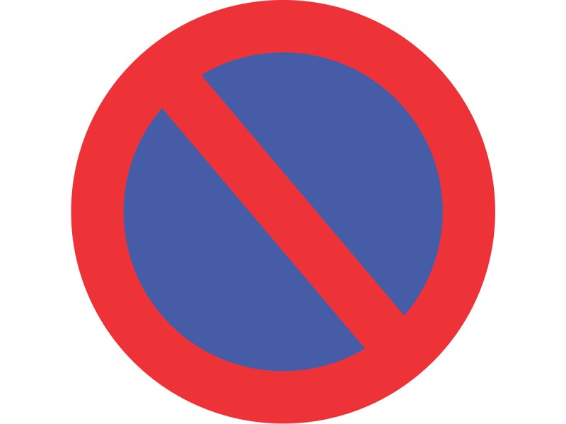 Marquage au sol adhésif extérieur - PARKING INTERDIT