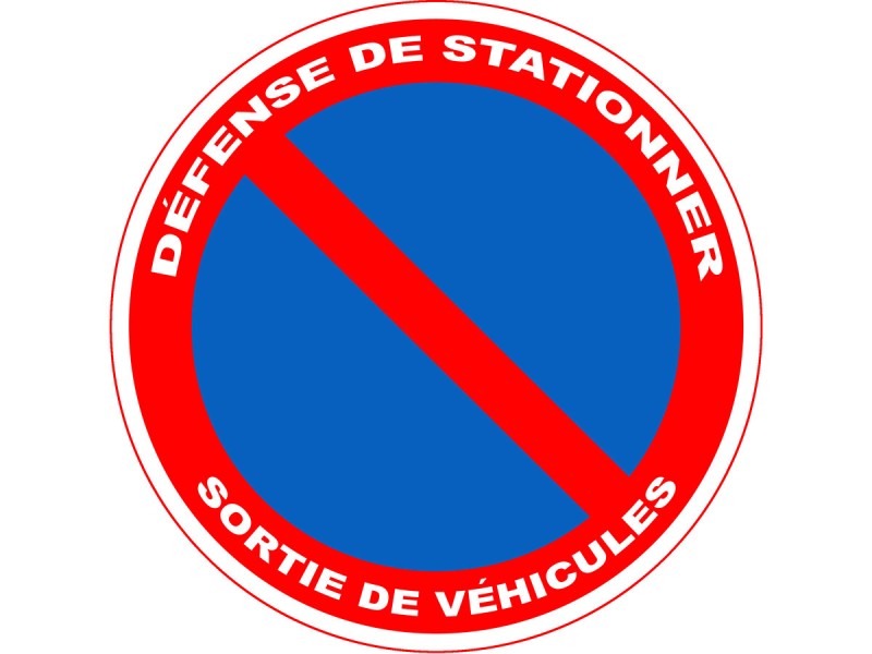 Panneau PVC : DEFENSE DE STATIONNER - vendu par lot de 5