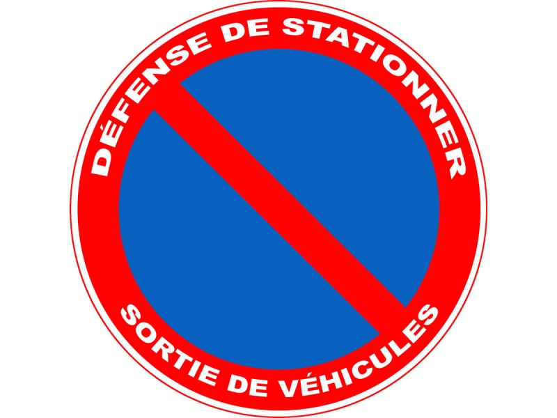 Panneau PVC : DEFENSE DE STATIONNER - vendu par lot de 5