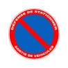 Panneau PVC : DEFENSE DE STATIONNER - vendu par lot de 5