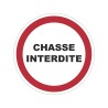 Panneau PVC : CHASSE INTERDITE - vendu par lot de 5
