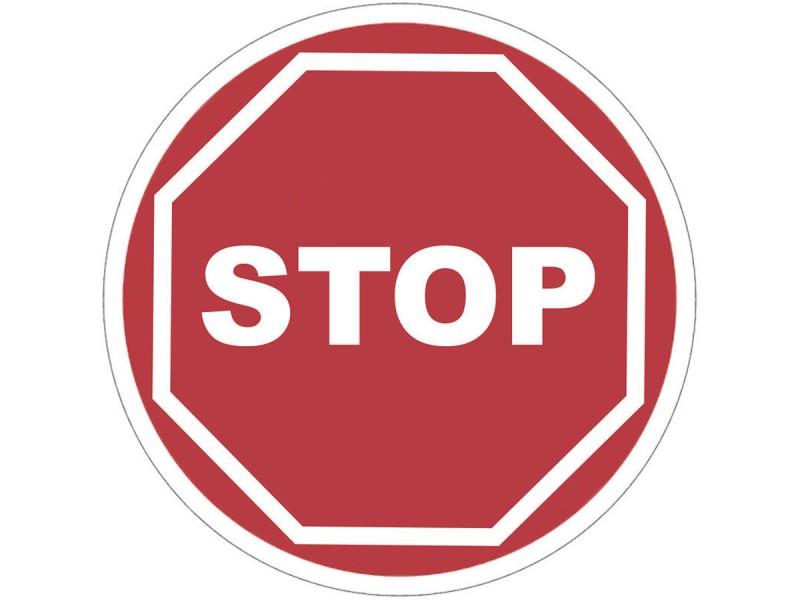 Panneau PVC : STOP - vendu par lot de 5