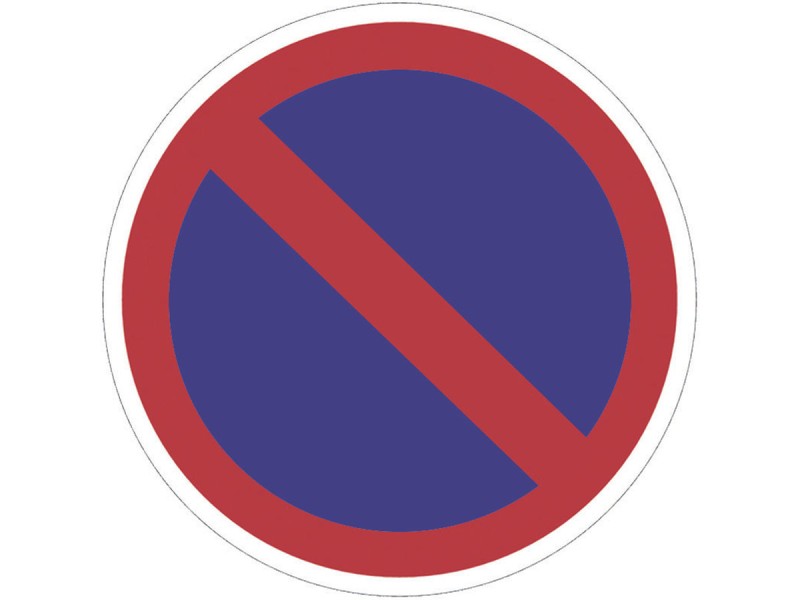 Panneau PVC : STATIONNEMENT INTERDIT - vendu par lot de 5