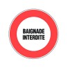Panneau PVC : BAIGNADE INTERDITE - vendu par lot de 5