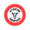 Panneau PVC : ATTENTION TROUPEAUX - vendu par lot de 5