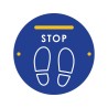 Marquage au sol adhésif - distanciation / stop - vendu par lot de 10