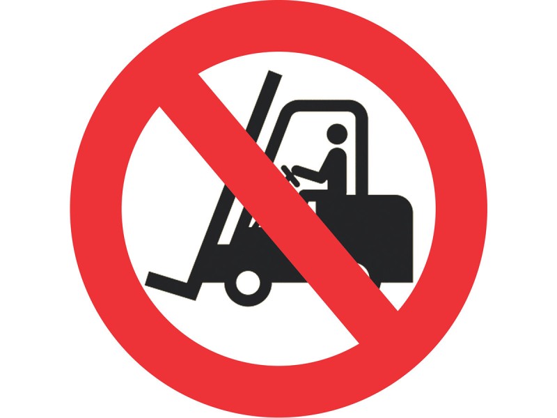 Marquage au sol adhésif - CHARIOTS INTERDITS