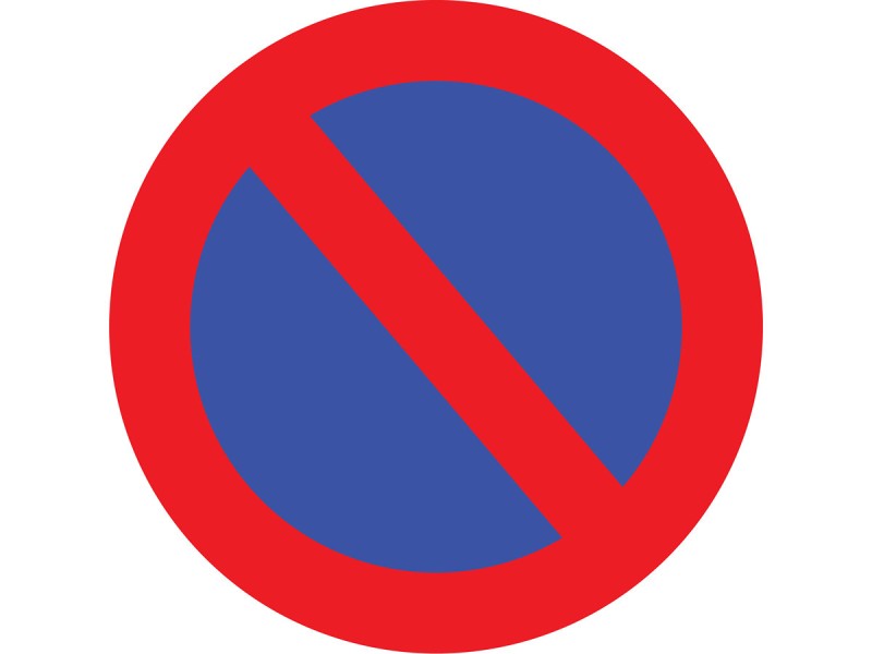 Marquage au sol adhésif - STATIONNEMENT INTERDIT