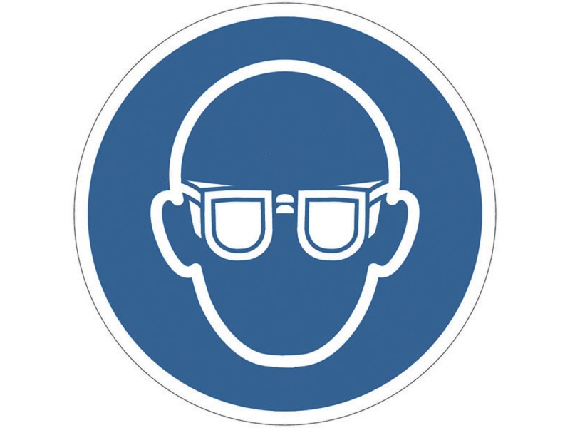 Panneau PVC : LUNETTES DE PROTECTION OBLIGATOIRES - vendu par lot de 