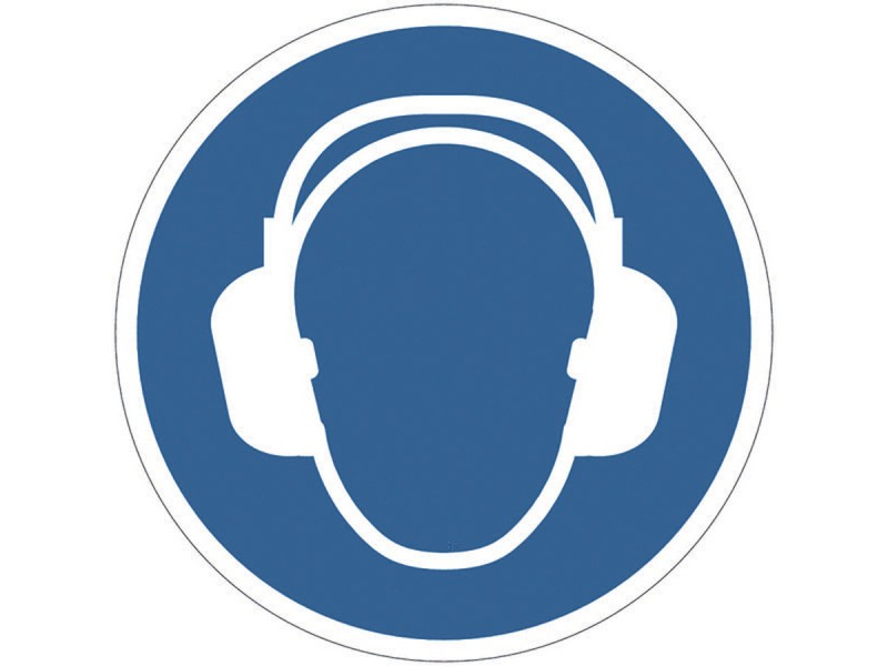 Panneau PVC : SERRE-TETE ANTI-BRUIT OBLIGATOIRE - vendu par lot de 5