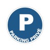 Panneau PVC : PARKING PRIVE - vendu par lot de 5