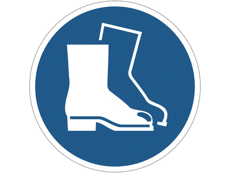 Panneau PVC : CHAUSSURES DE SECURITE OBLIGATOIRE - vendu par lot de 5