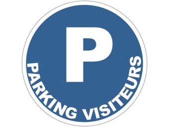 Panneau PVC : PARKING VISITEURS - vendu par lot de 5