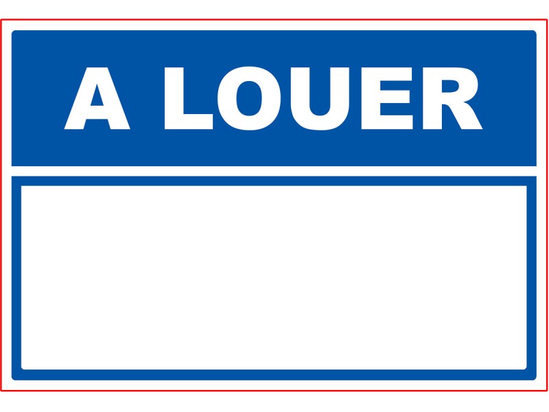 Panneau PVC : A LOUER - vendu par lot de 5