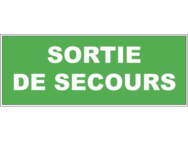 Panneau PVC : SORTIE DE SECOURS - vendu par lot de 5