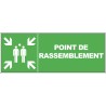 Panneau PVC : POINT DE RASSEMBLEMENT - vendu par lot de 5